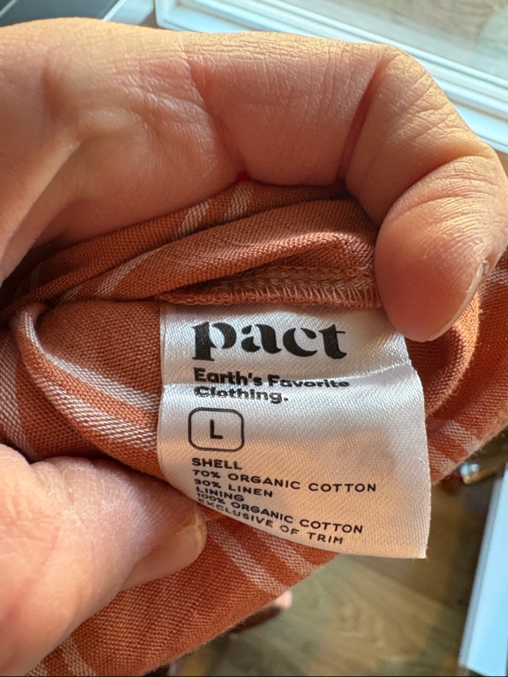 PACT | Linen Canopy Tank Dress Organic Cotton Fair Trade | Sz L Hermosa Stripe - Picture 5 of 7